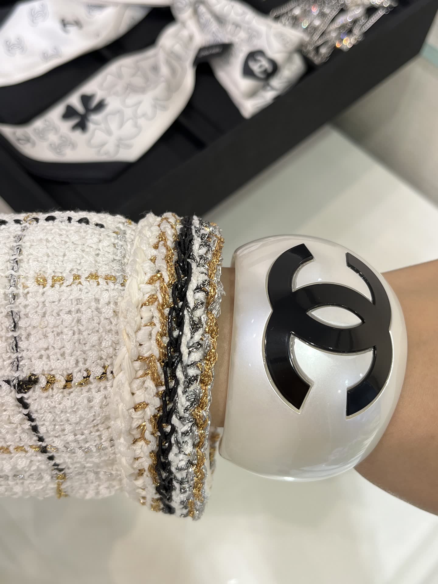 Chanel CC Logo Bangle Bracelet Chanel CC Logo Bangle Bracelet