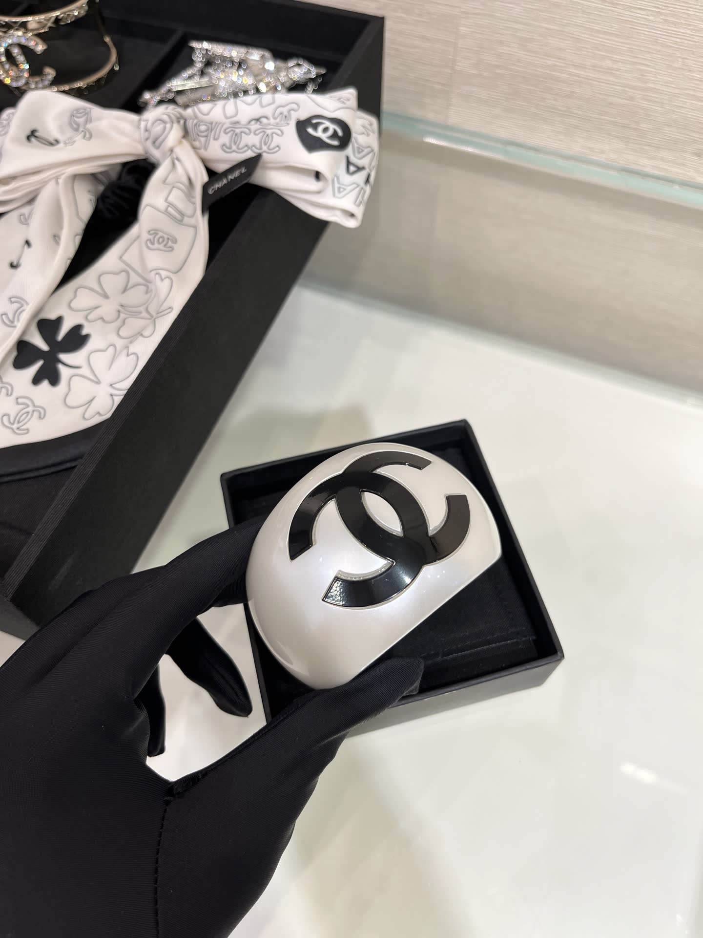 Chanel CC Logo Bangle Bracelet