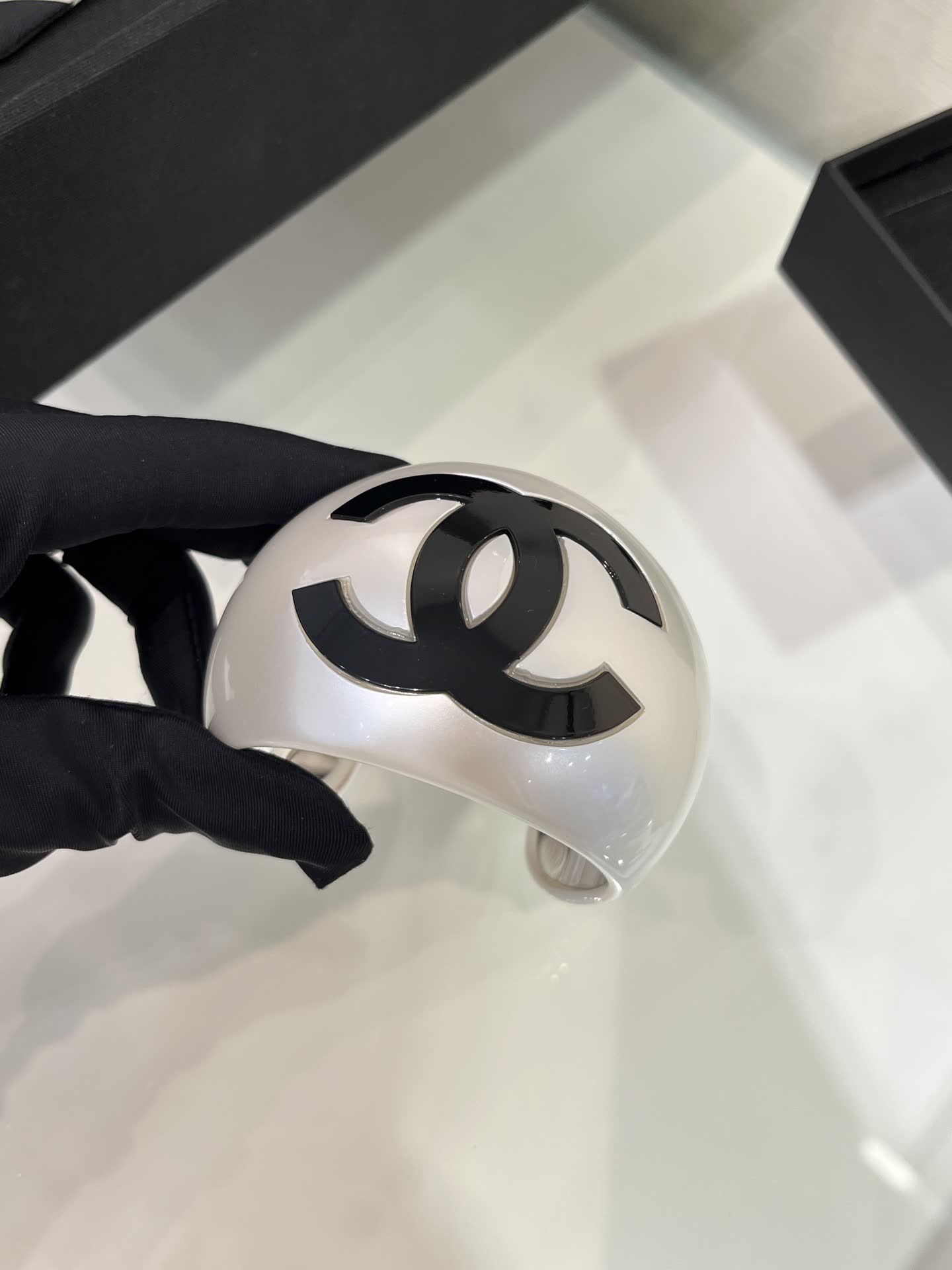Chanel CC Logo Bangle Bracelet
