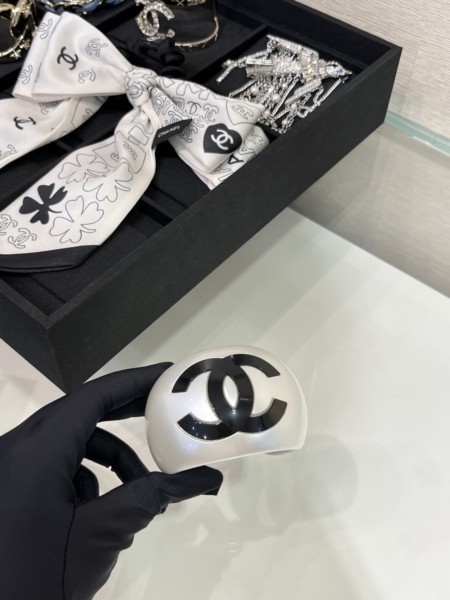 Chanel CC Logo Bangle Bracelet