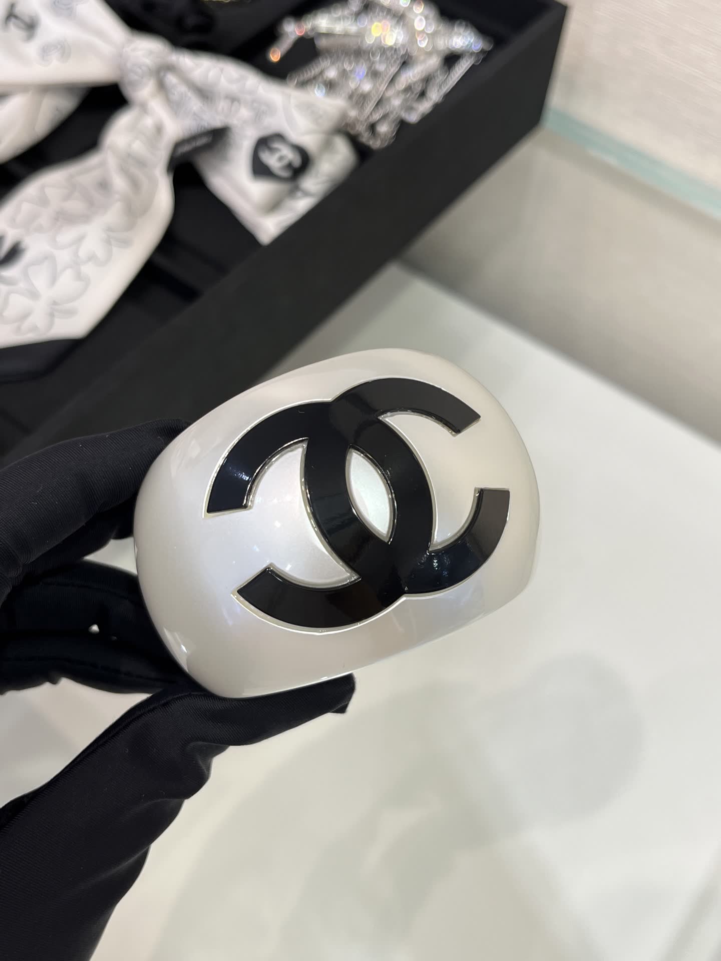 Chanel CC Logo Bangle Bracelet