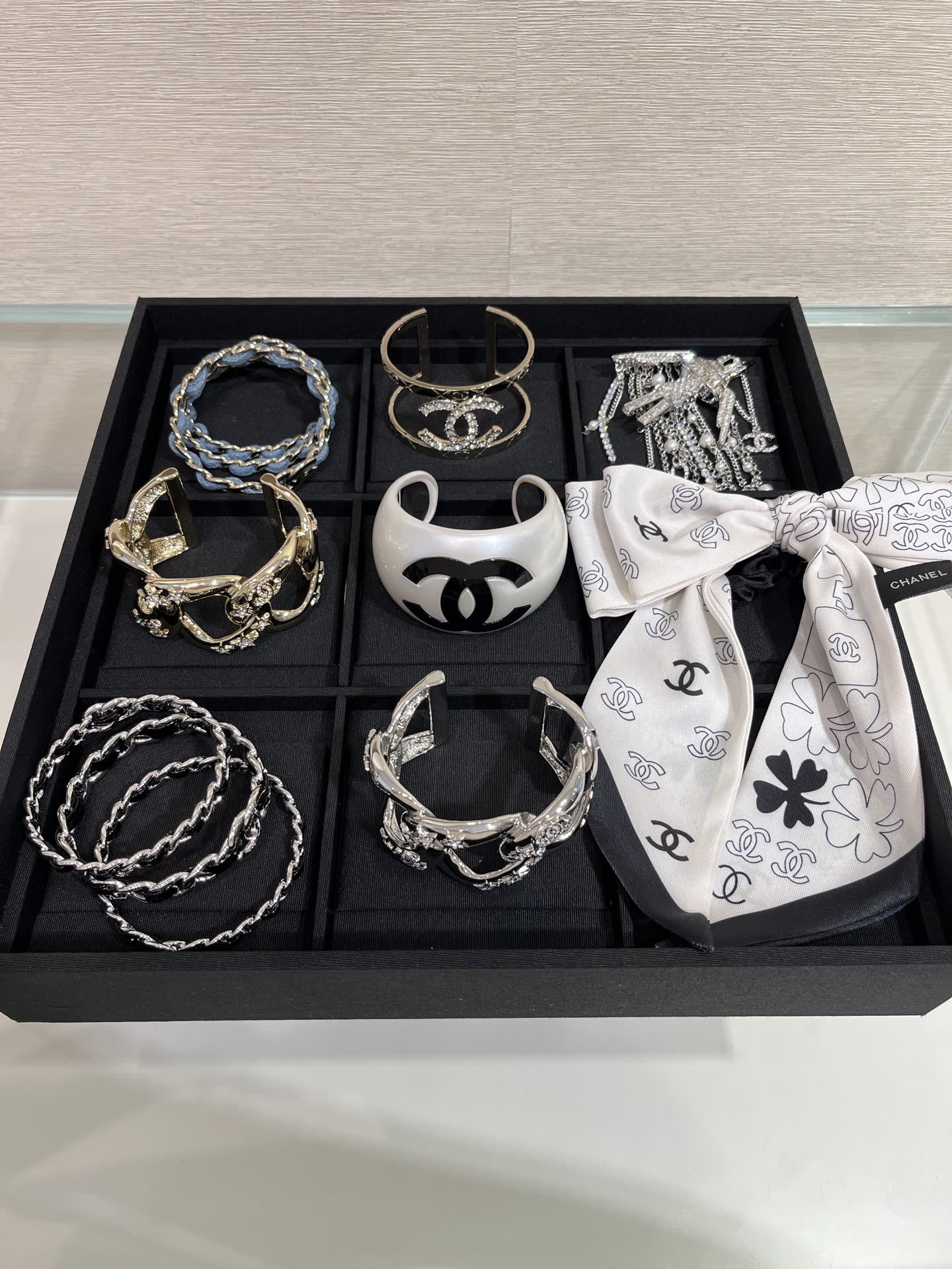Chanel CC Logo Bangle Bracelet