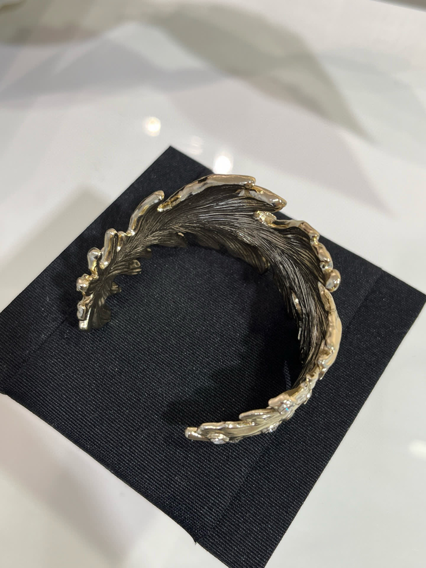 Chanel Gold Tone Crystal Bracelet