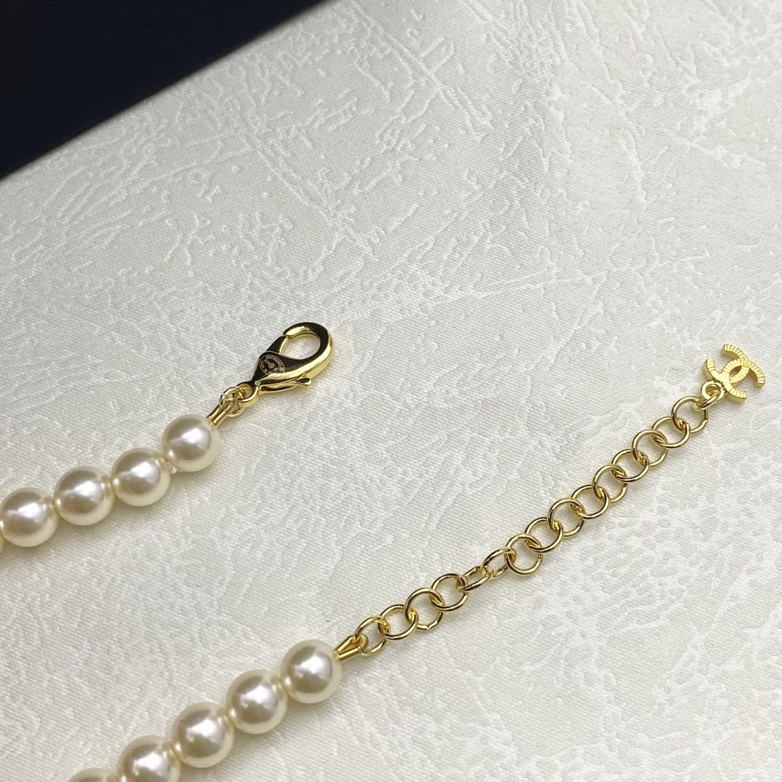 Chanel Pearl Bracelet with Gold CC Logo