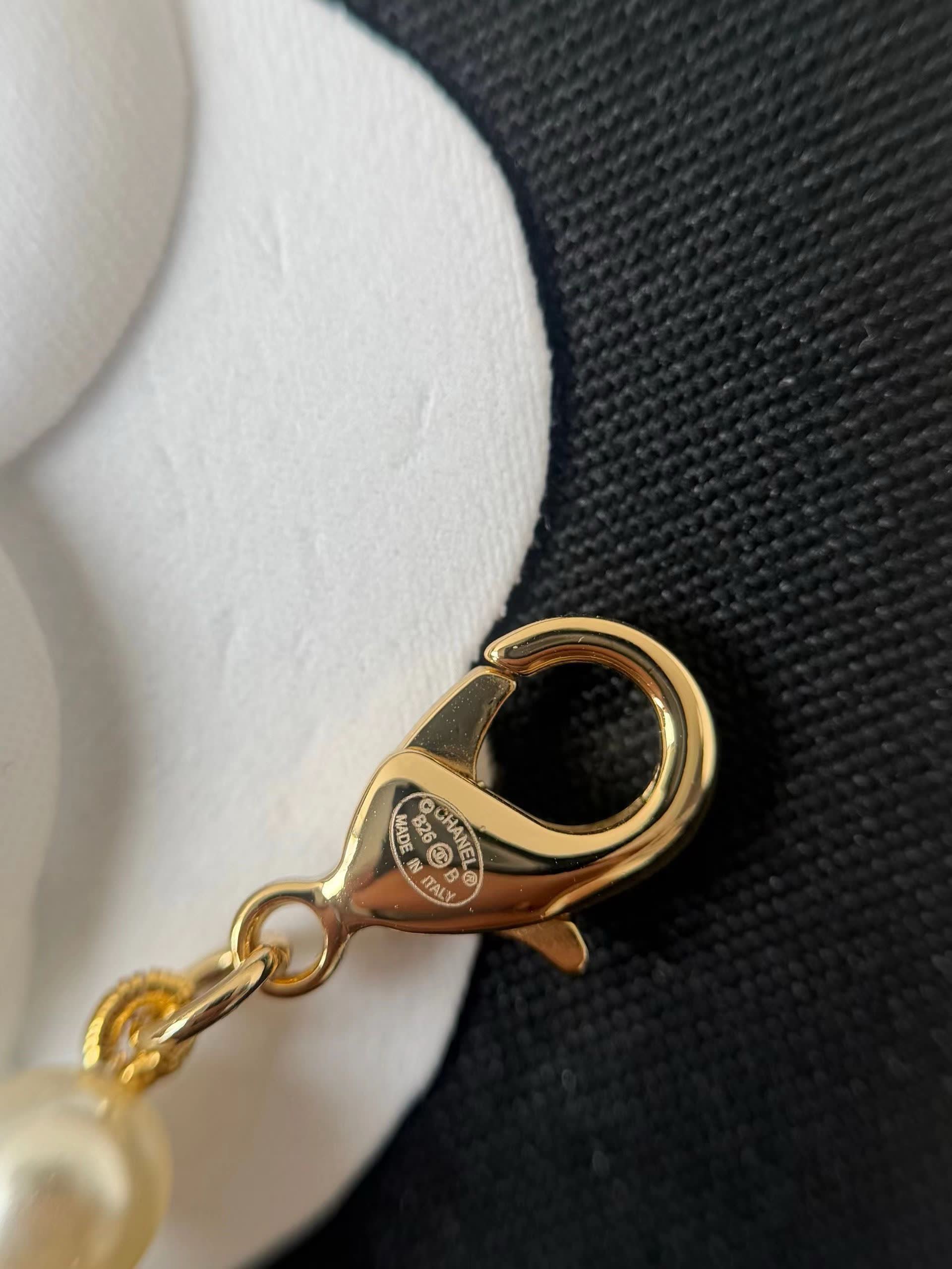 Chanel Elegant Pearl and Gold Bracelet