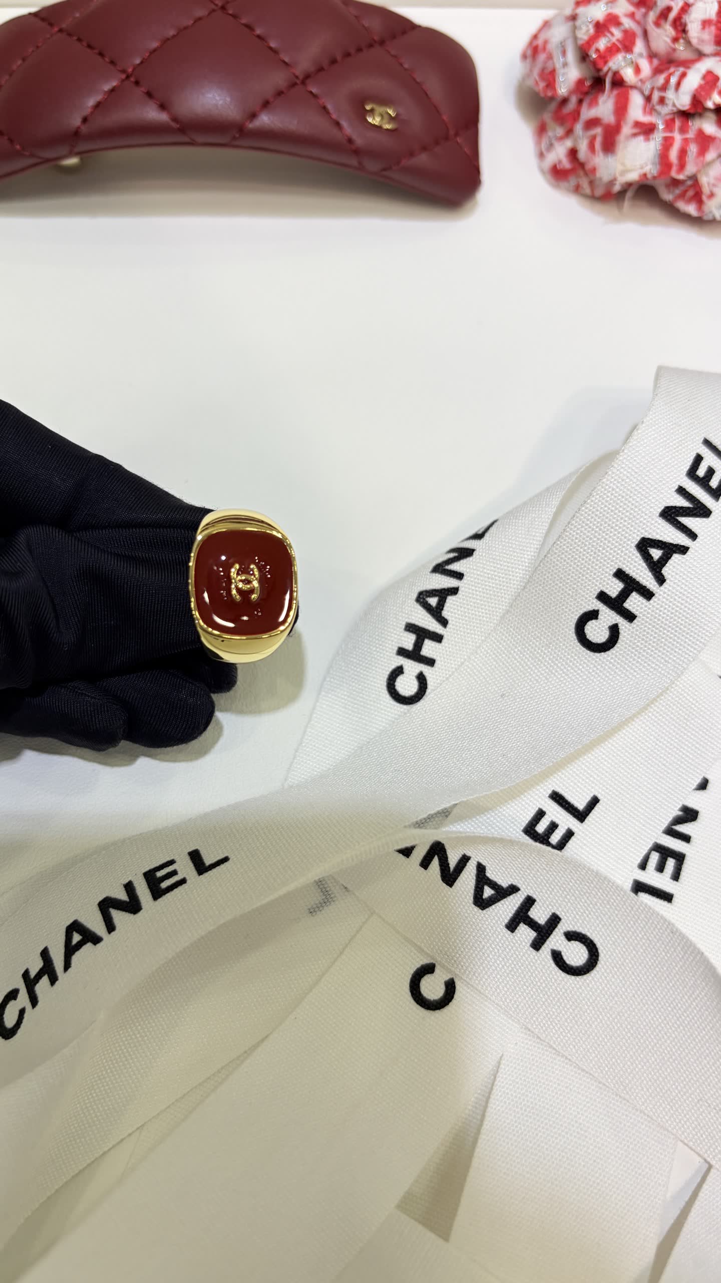 Chanel CC Ring and Bracelet Set
