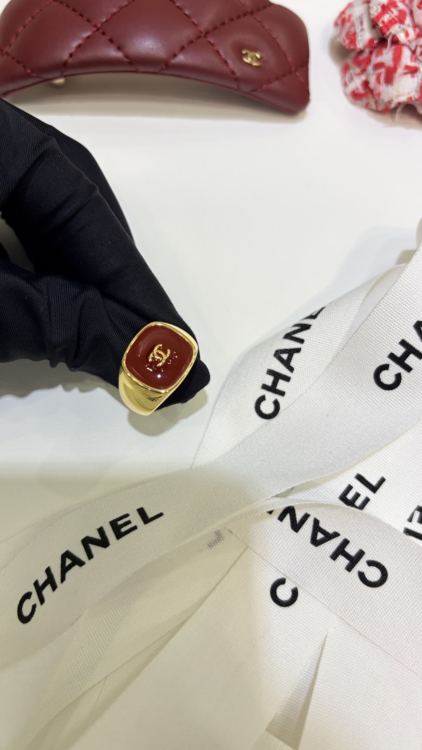 Chanel CC Ring and Bracelet Set