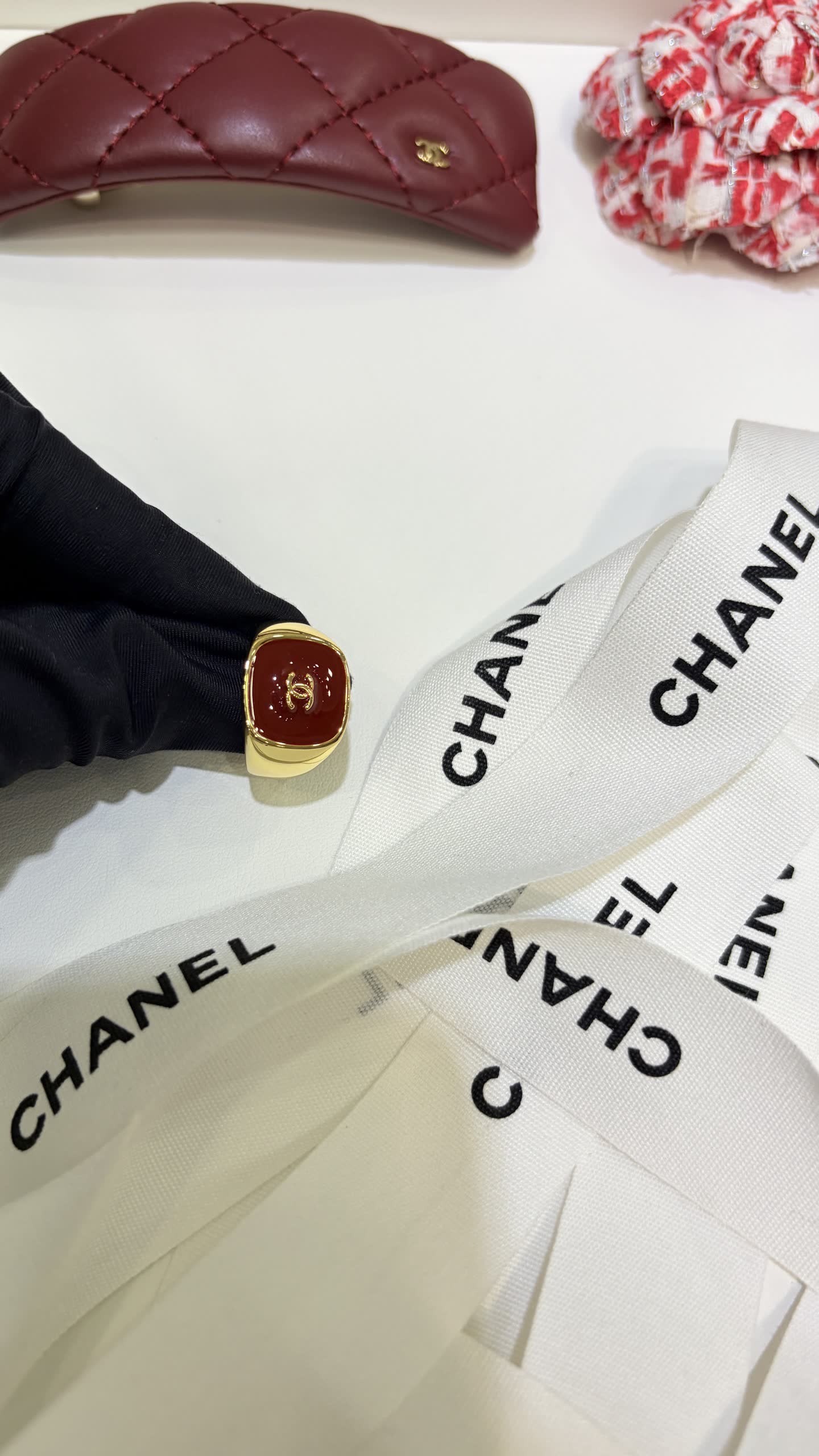 Chanel CC Ring and Bracelet Set