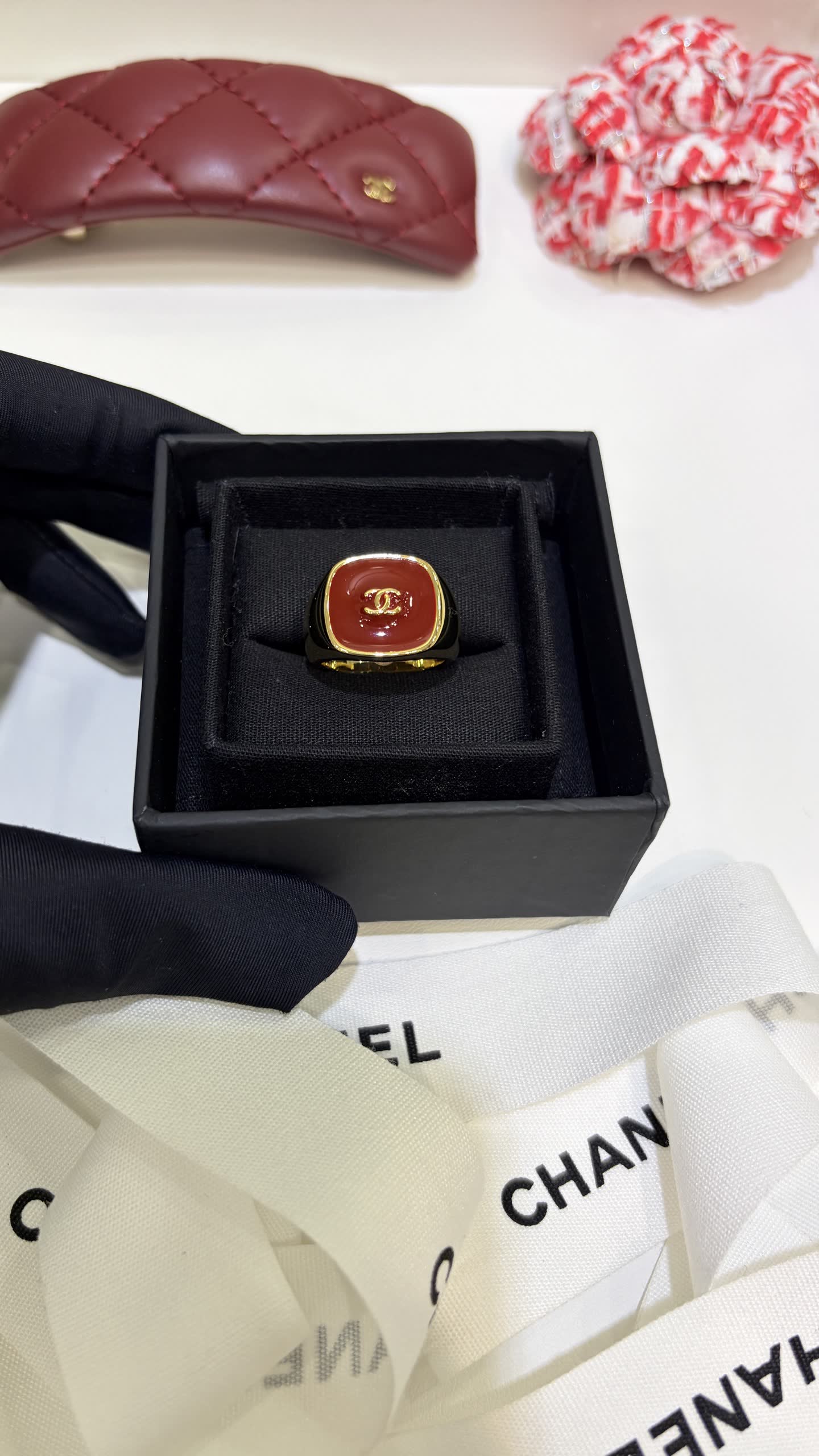 Chanel CC Ring and Bracelet Set