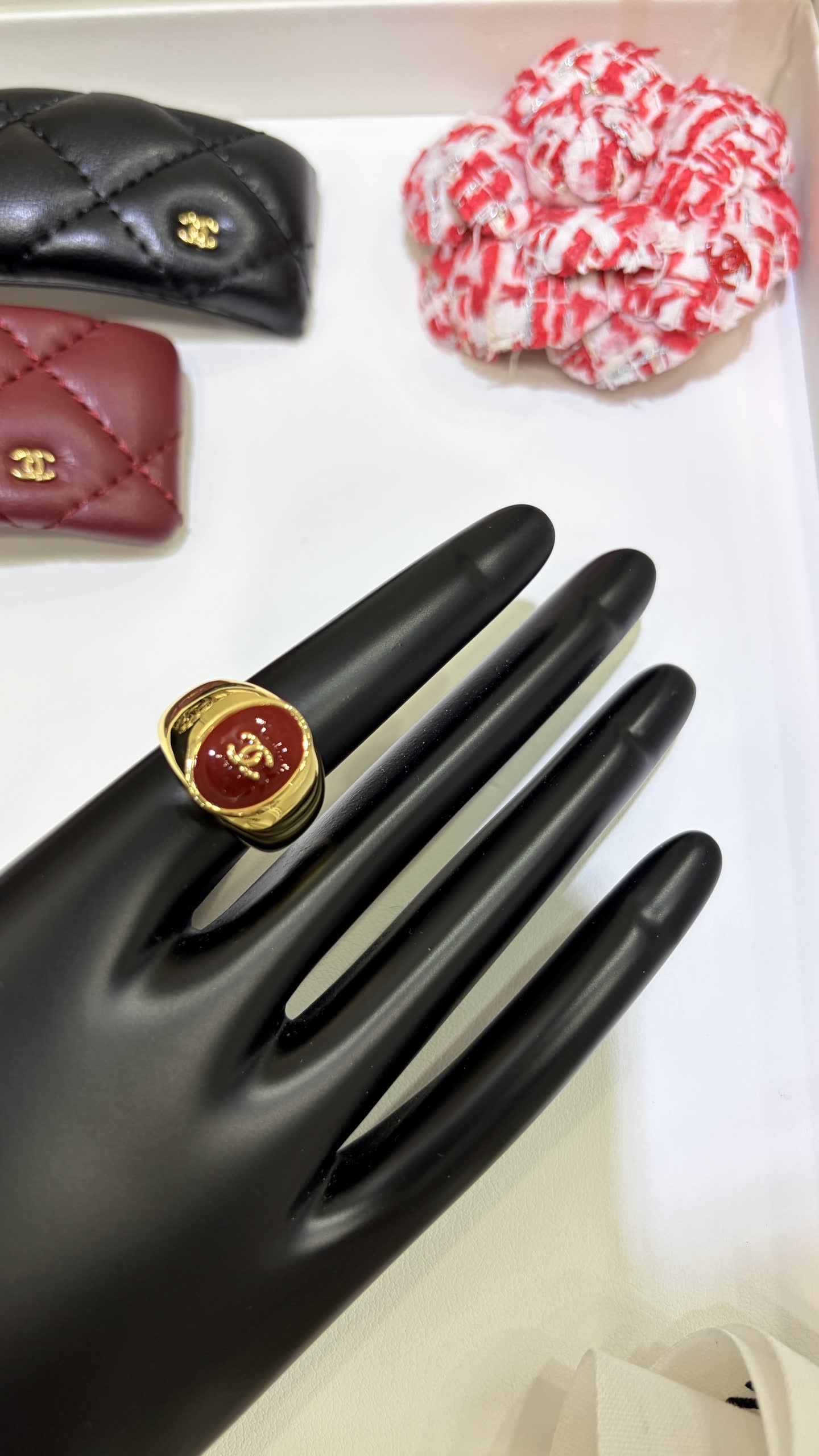Chanel CC Logo Gold Bangles Set