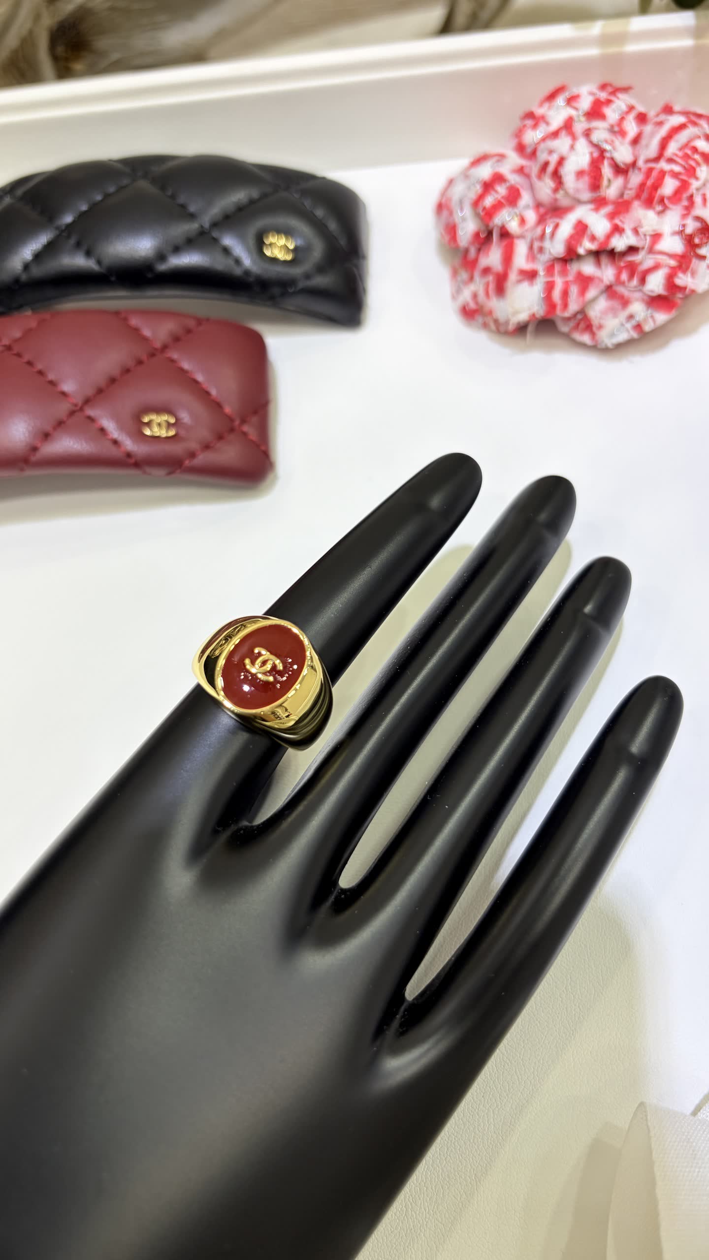 Chanel CC Logo Gold Bangles Set