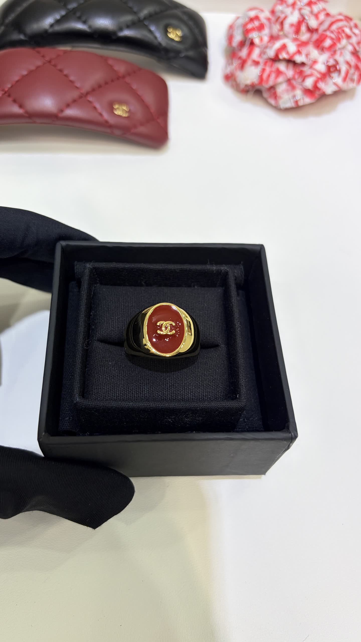 Chanel CC Logo Gold Bangles Set