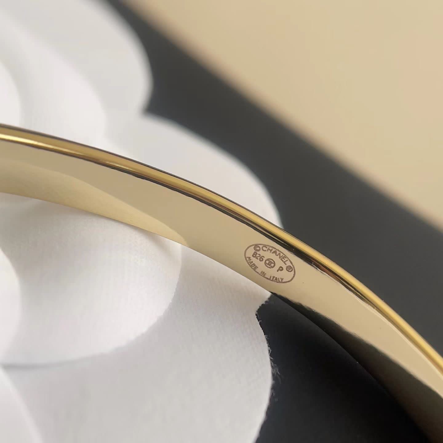 Chanel Heart Shaped Bracelet with Pearl and CC Logo