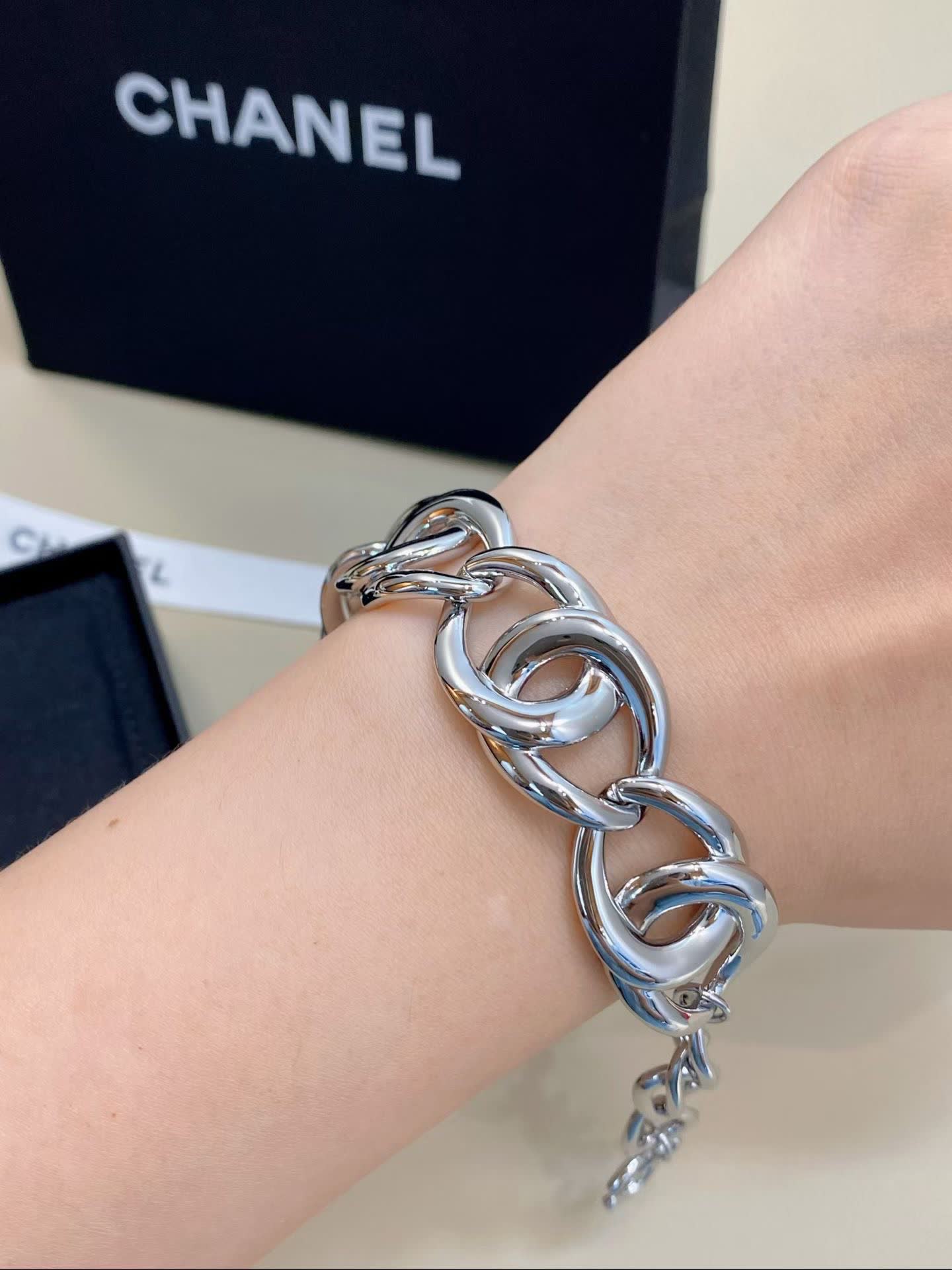 Chanel Silver Link Bracelet Chanel Silver Link Bracelet
