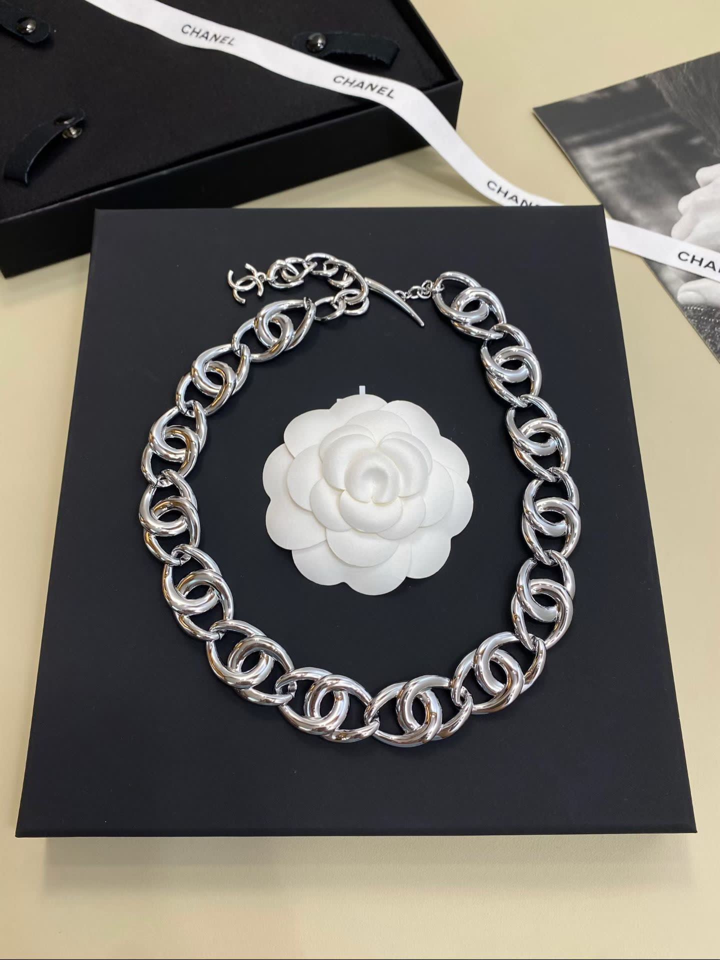 Chanel Silver Chain Link Bracelet
