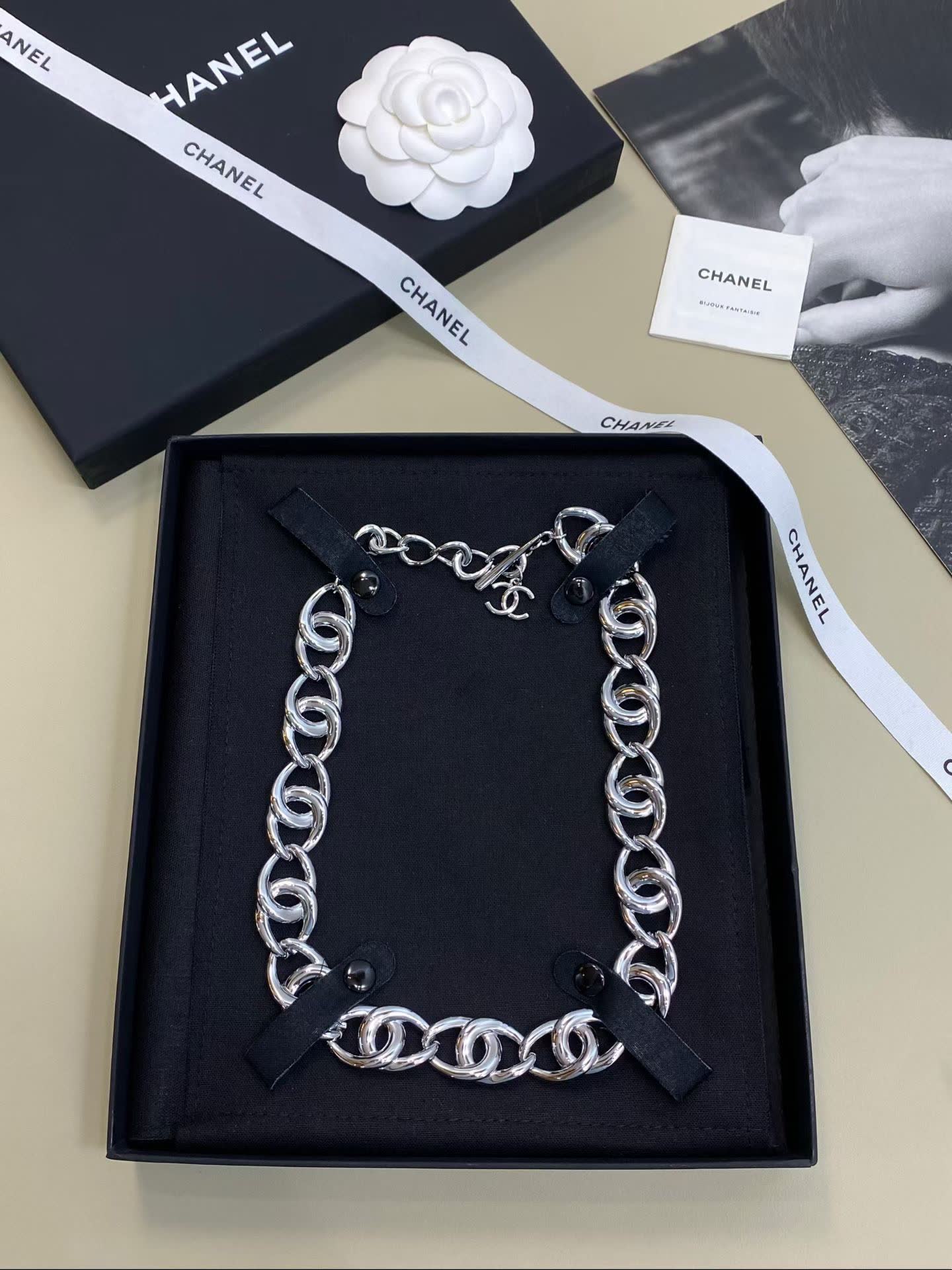Chanel Silver Chain Link Bracelet