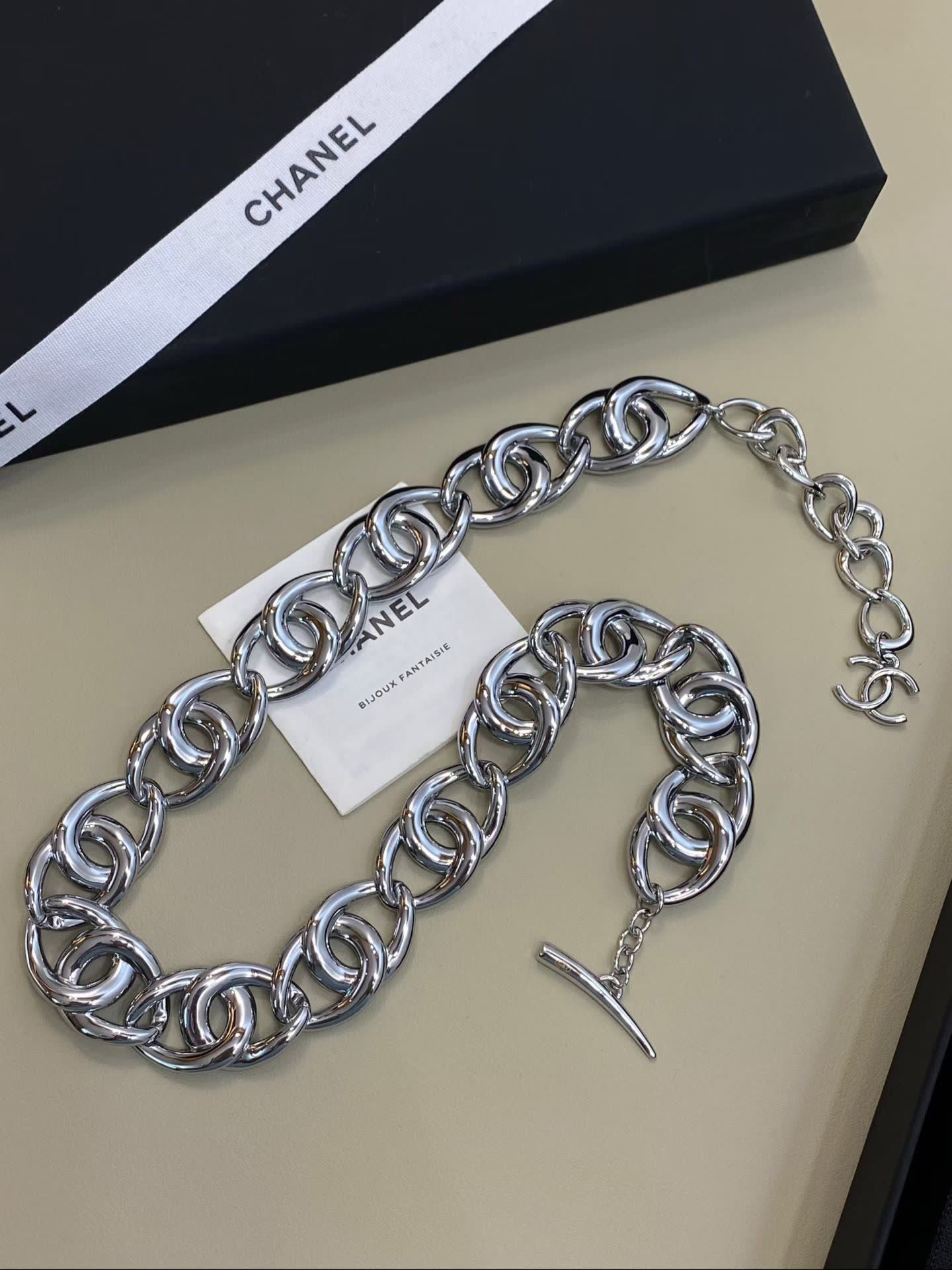 Chanel Silver Chain Link Bracelet