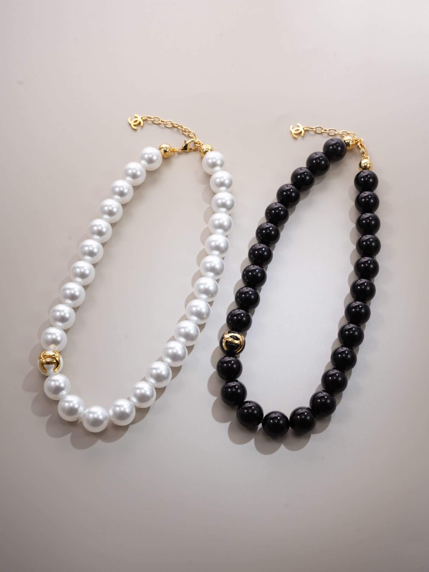 Chanel Black Bead Bracelet