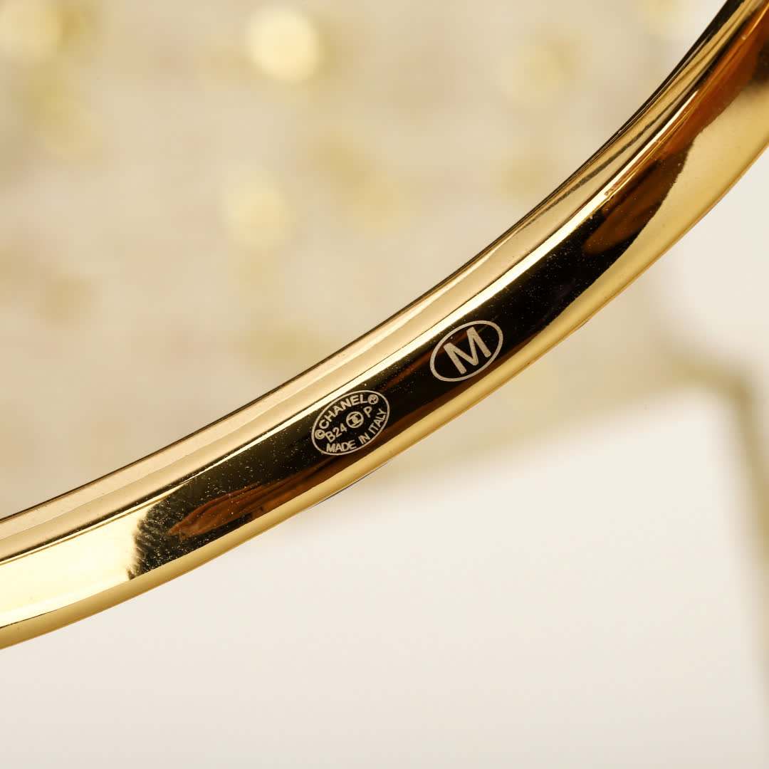 Chanel Double C Logo Bangle Bracelets Set