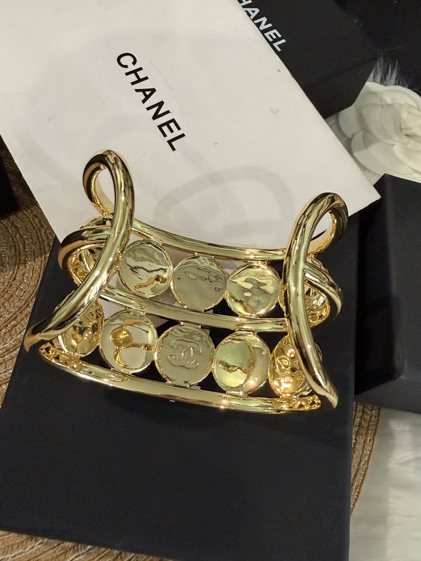 Chanel Pearl Cuff Bracelet