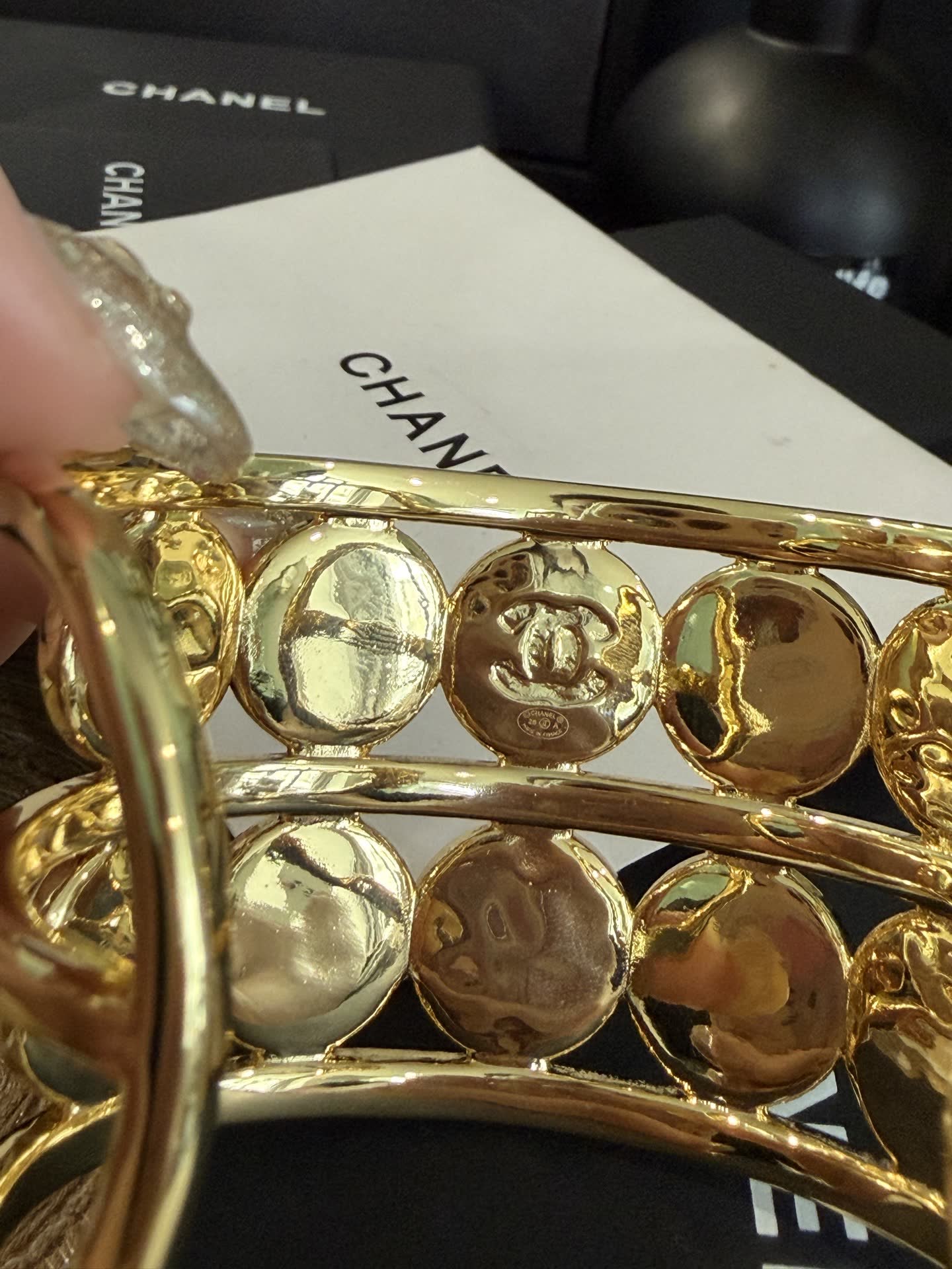 Chanel Pearl Cuff Bracelet