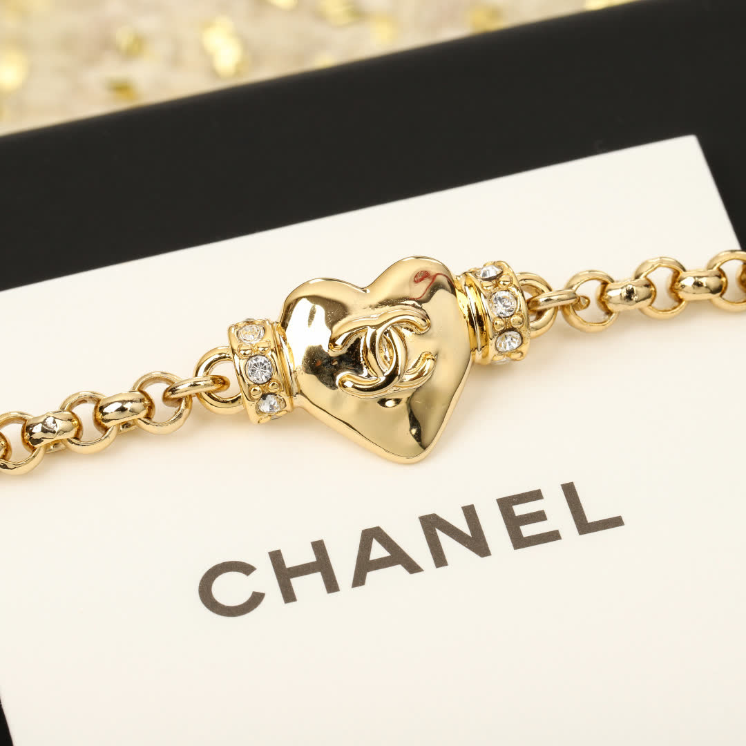 Chanel Double Chain Bracelet with Pearls