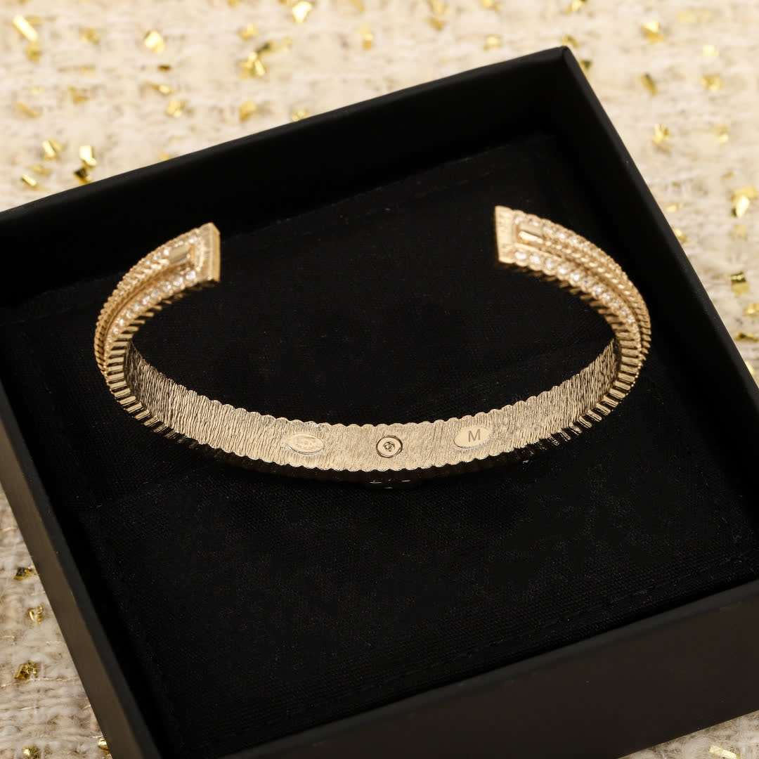 Chanel Gold Tone Crystal Bracelet