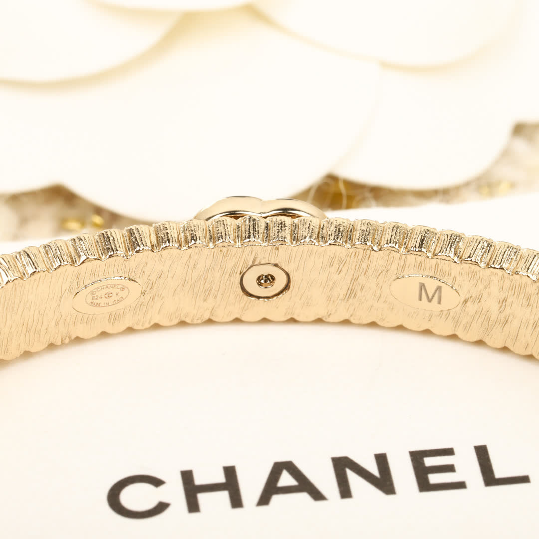Chanel Gold Tone Crystal Bracelet