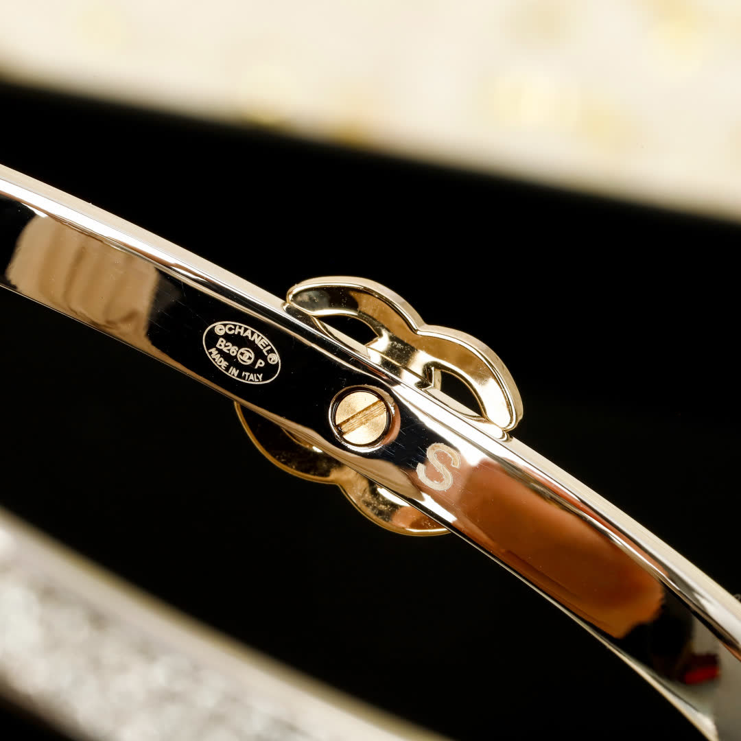 Chanel Gold Tone Bangle Bracelet