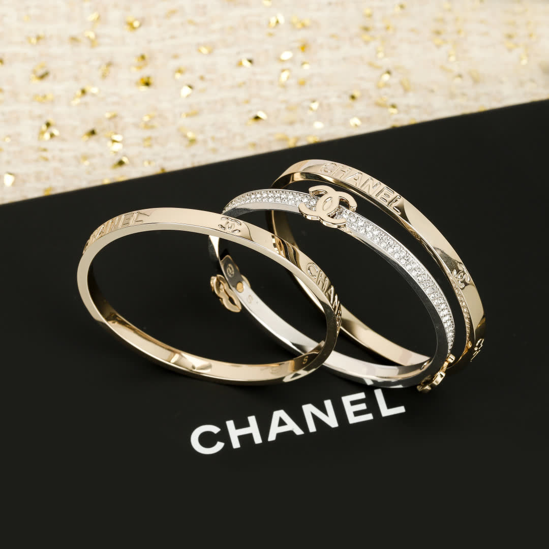 Chanel Gold Tone Bangle Bracelet