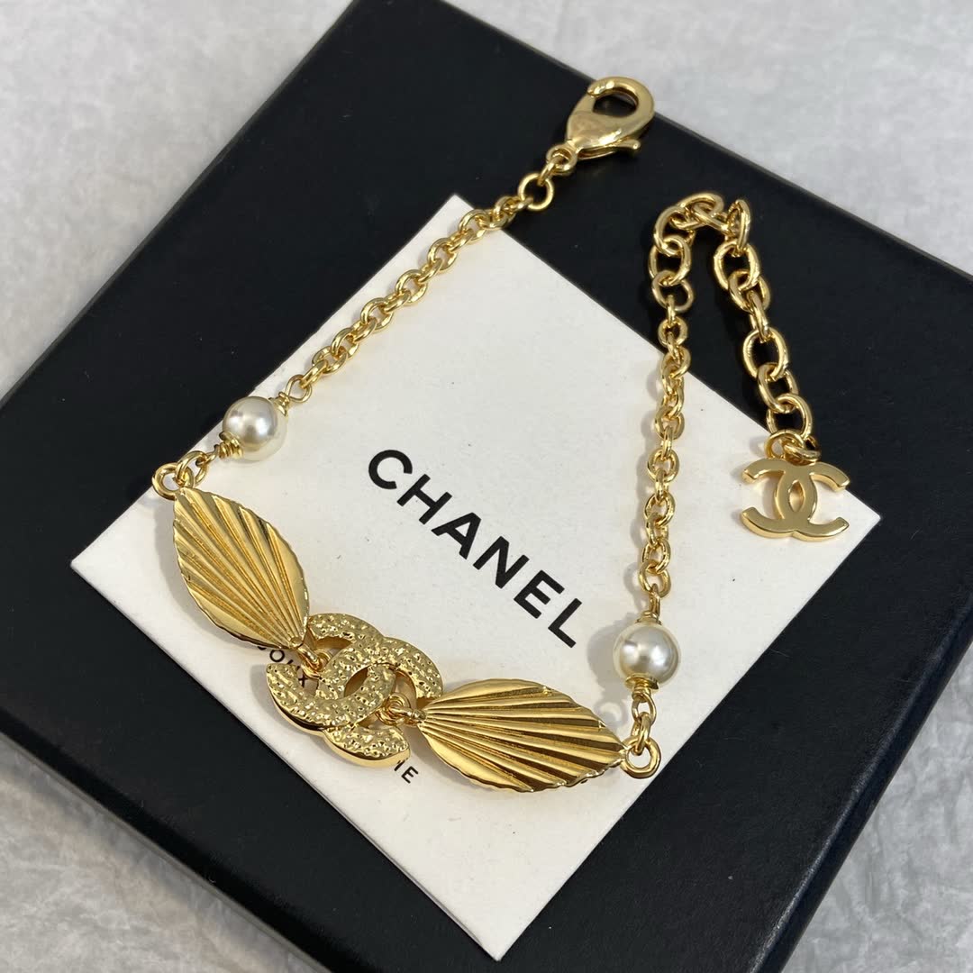 Chanel CC Bracelet with Pearls and Crystals