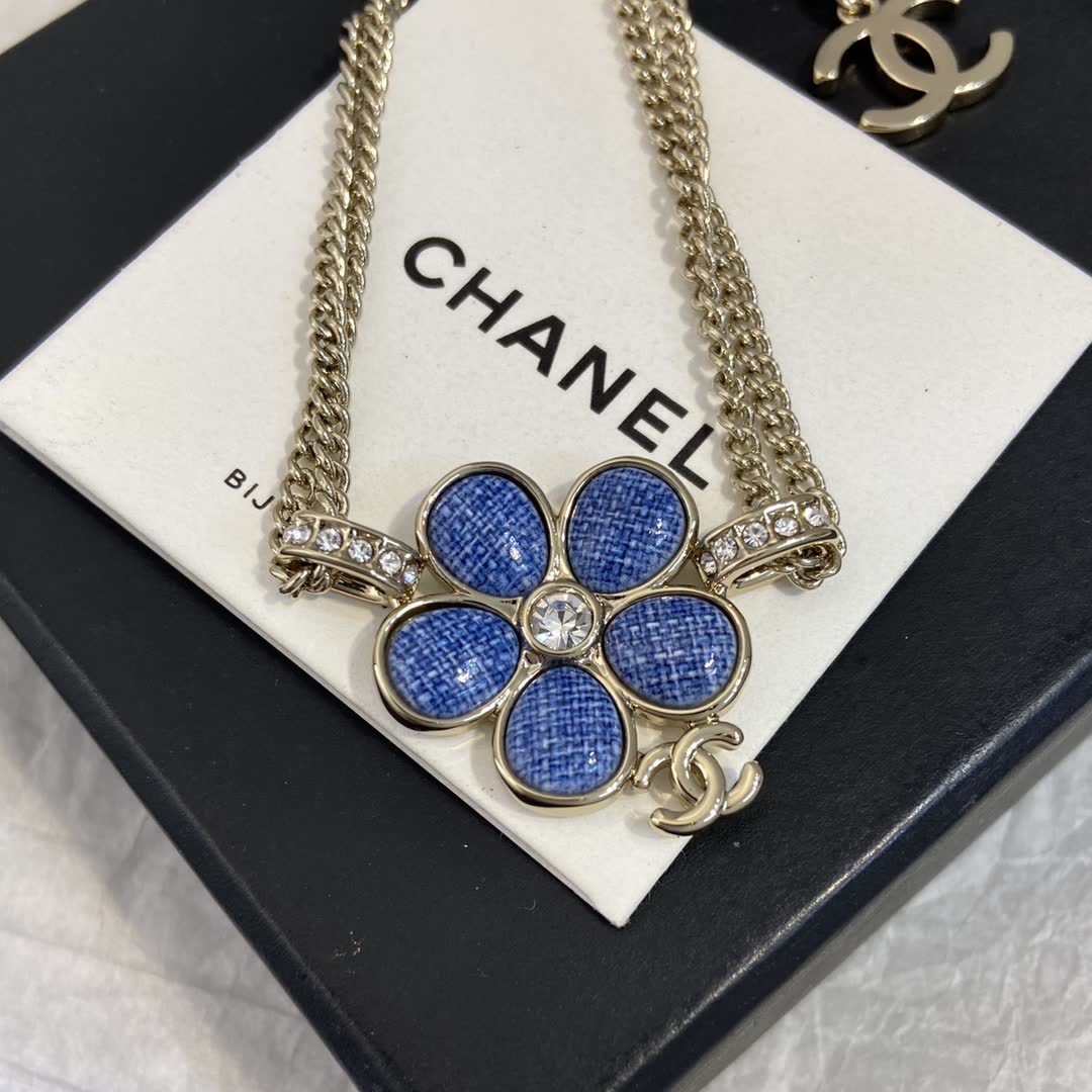 Chanel Blue Flower Bracelet