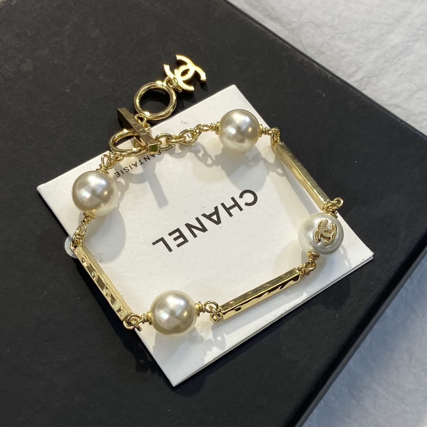 Chanel Gold-tone Pearl Bracelet