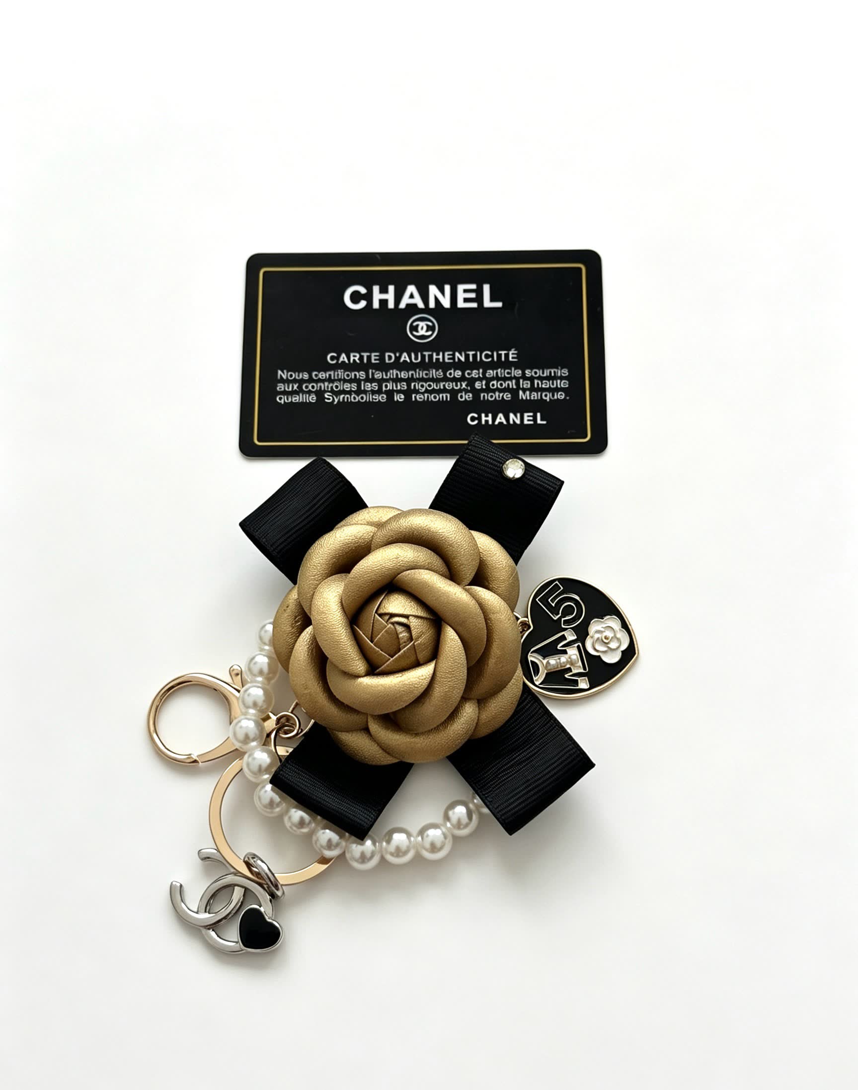 Chanel Gold Rose Charm Bracelet