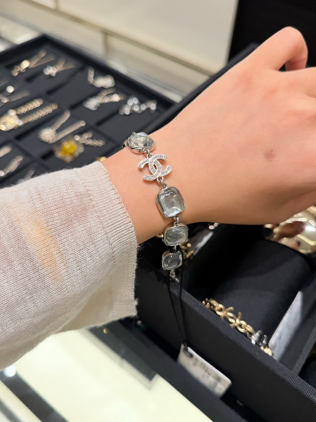 Chanel Silver Tone Bracelet