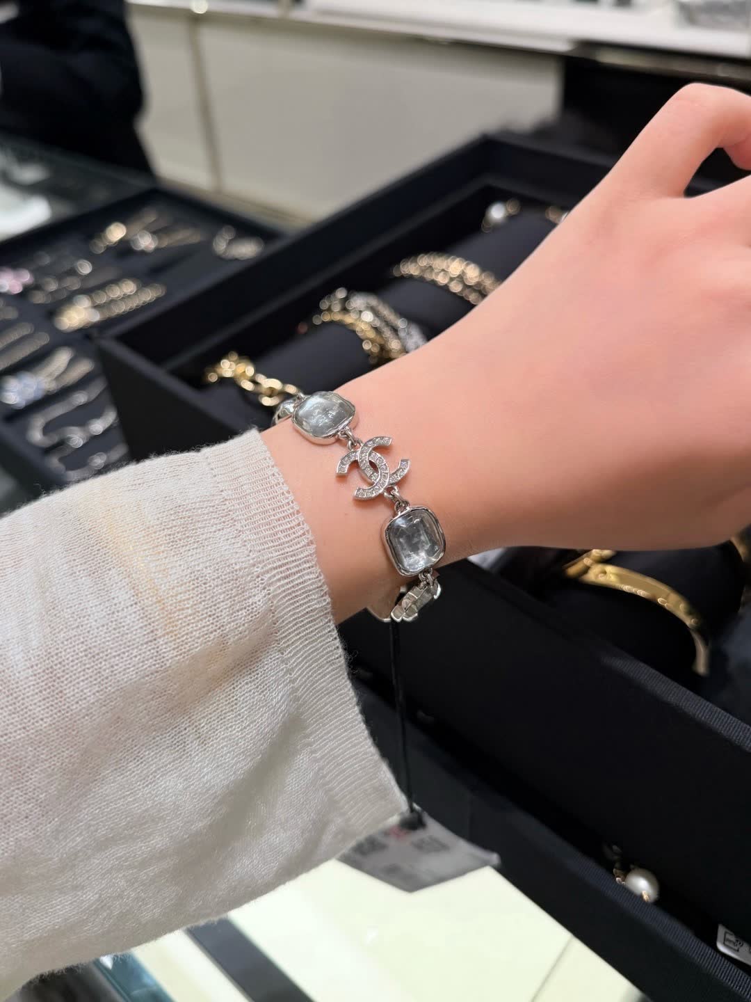 Chanel Silver Tone Bracelet
