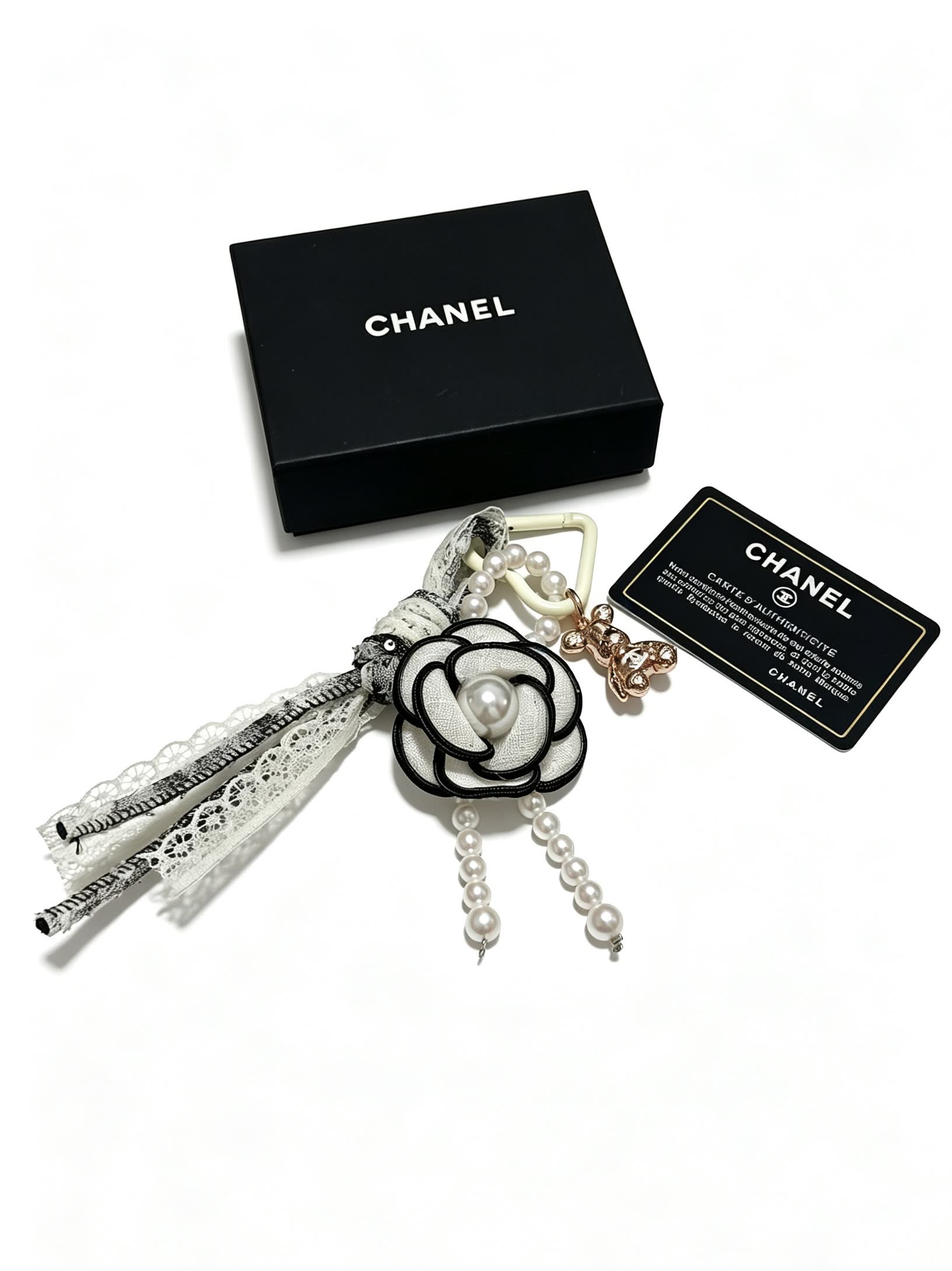 Chanel Pearl and Lace Charm Bracelet