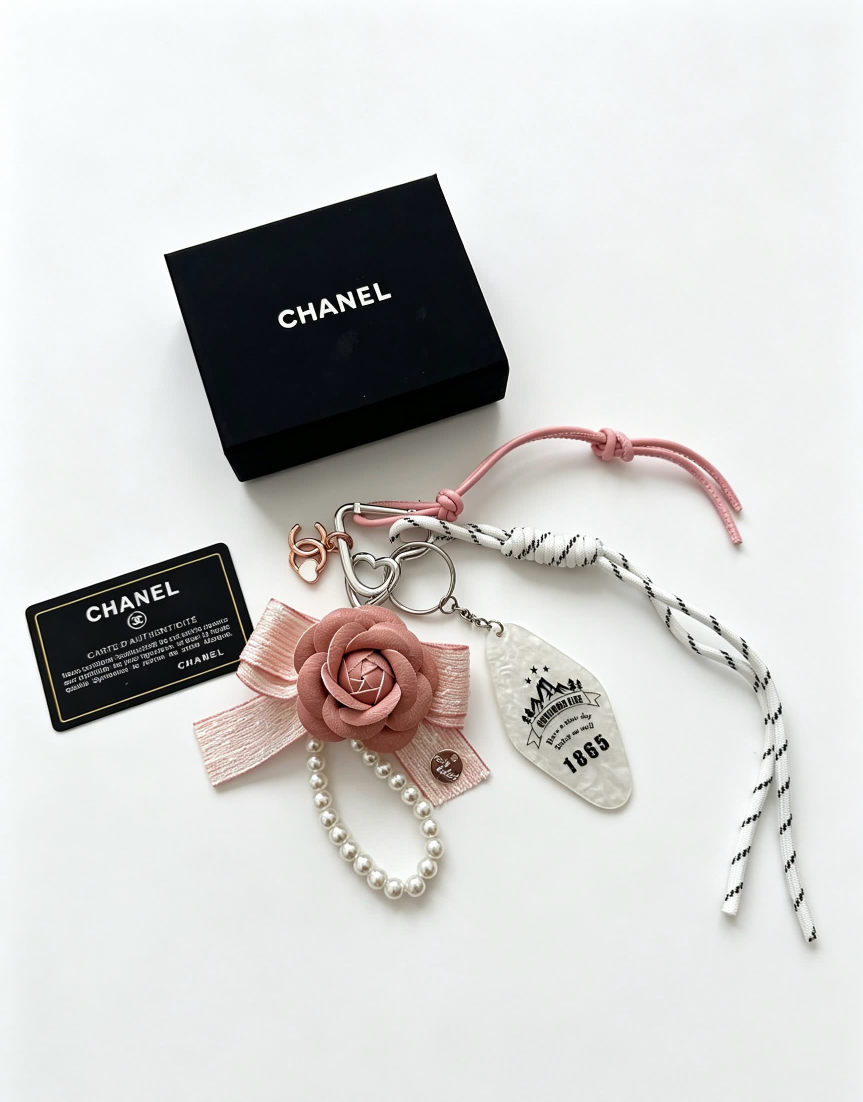 Chanel Pearl and Rose Charm Bracelet