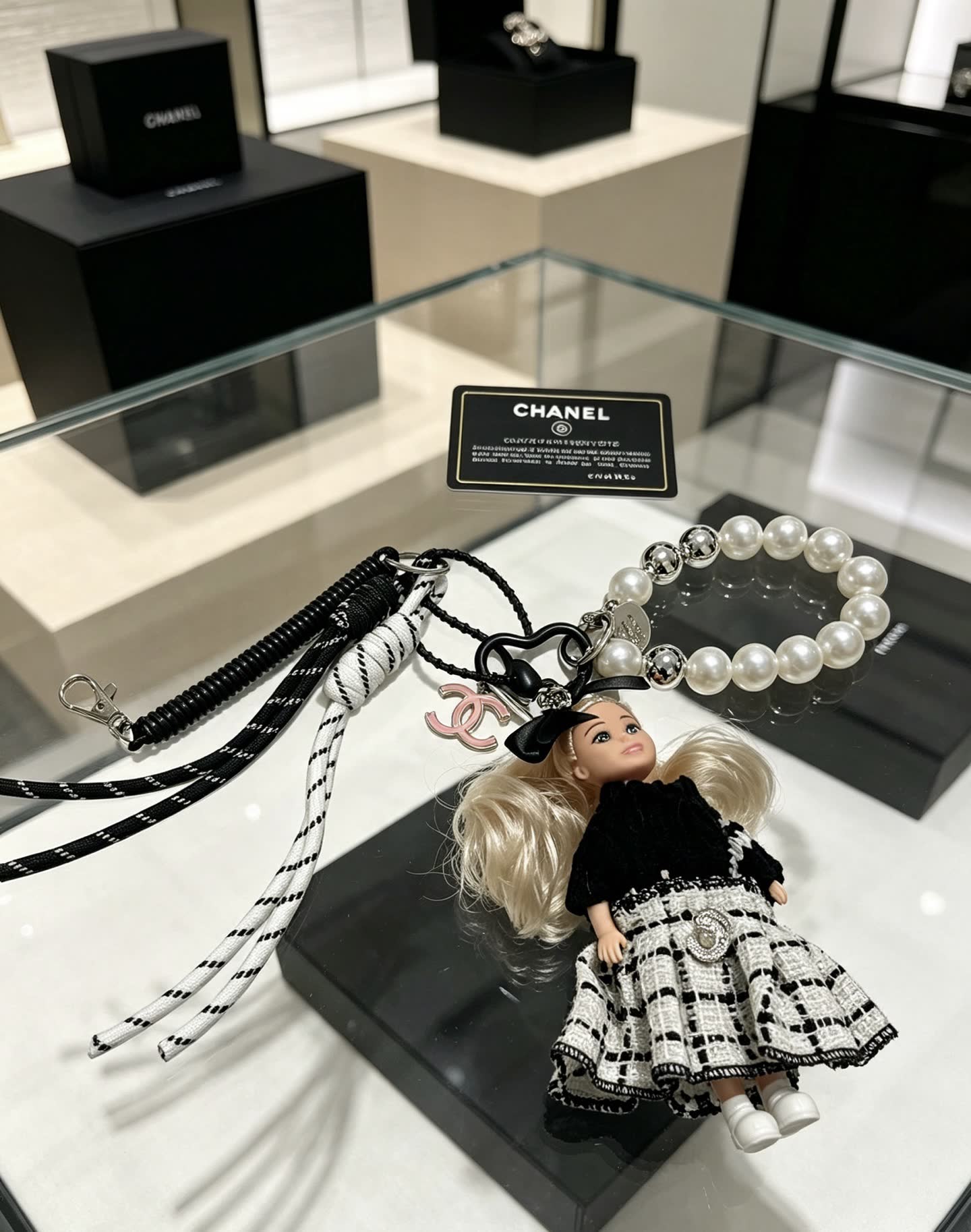Chanel Doll Charm with Pearl Bracelet