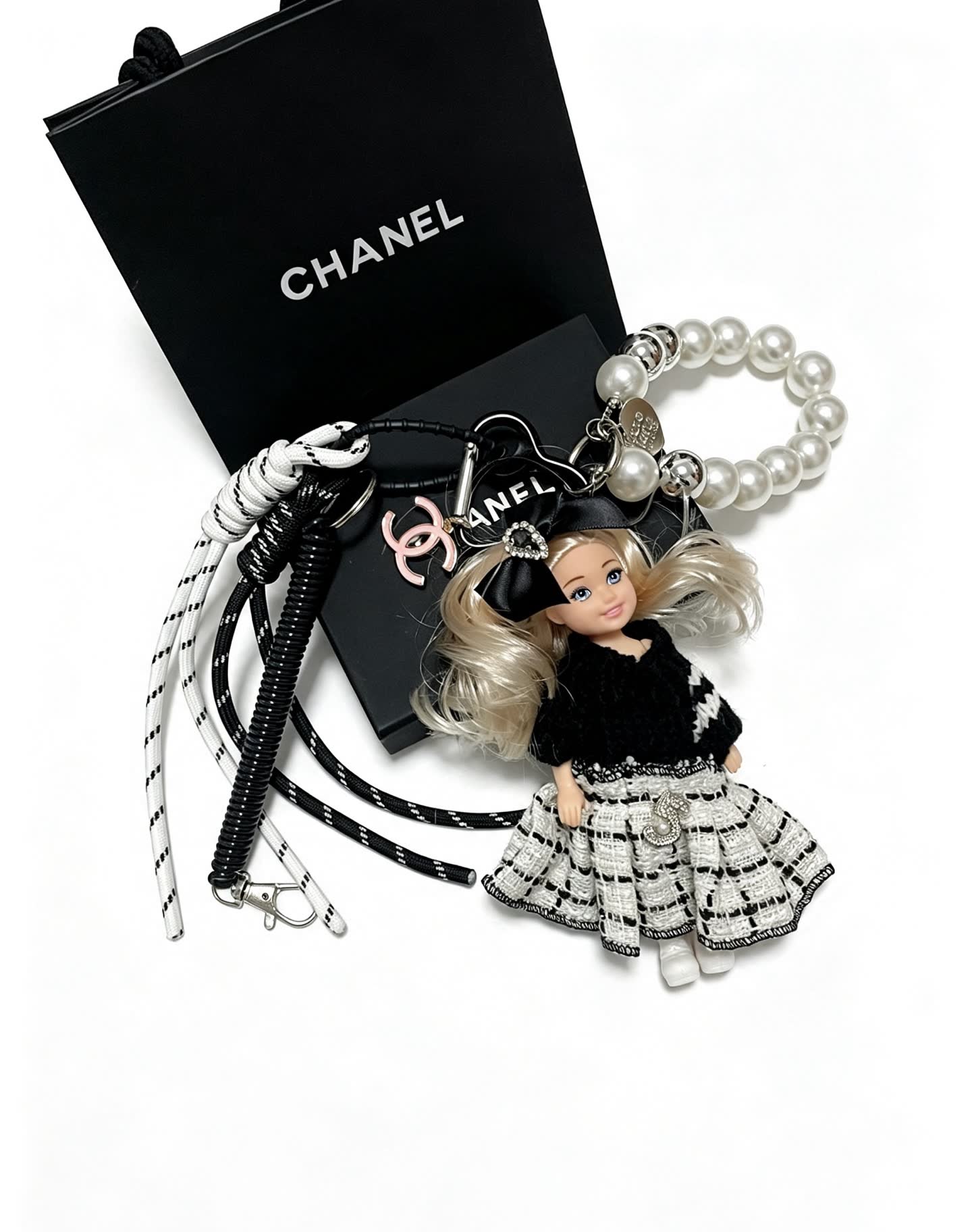 Chanel Doll Charm with Pearl Bracelet