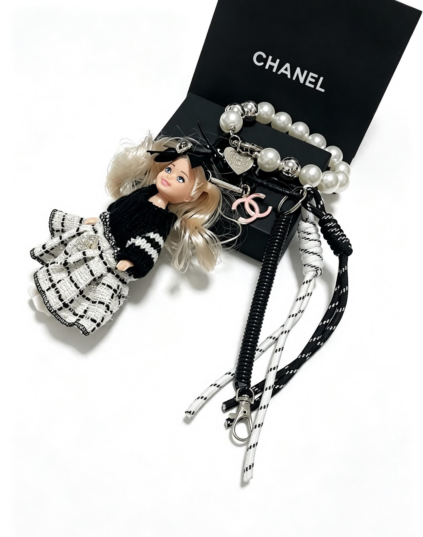 Chanel Doll Charm with Pearl Bracelet