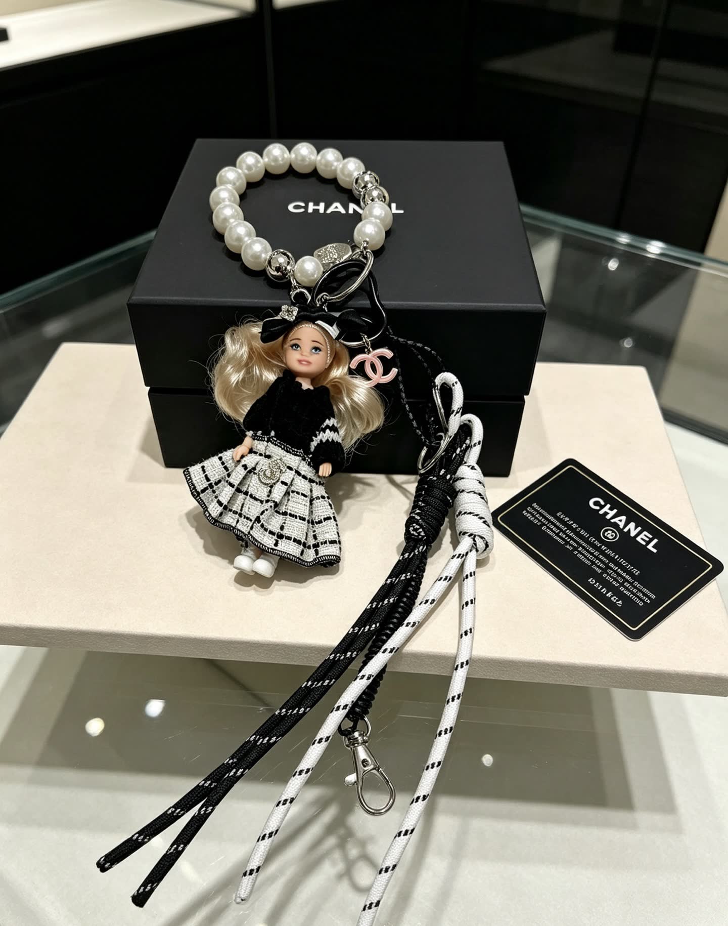 Chanel Doll Charm with Pearl Bracelet