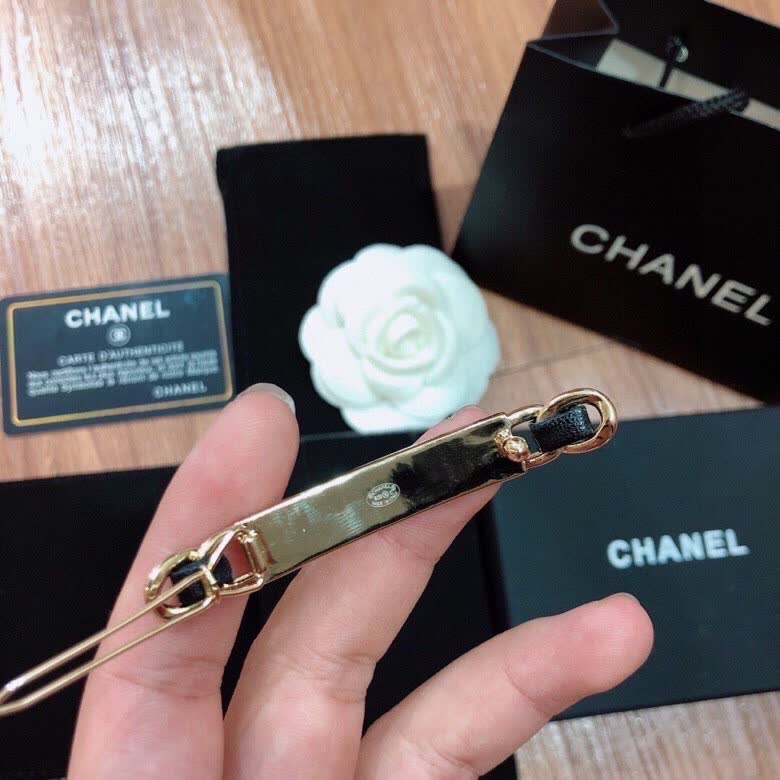 Chanel Gold Tone Logo Bar Bracelet