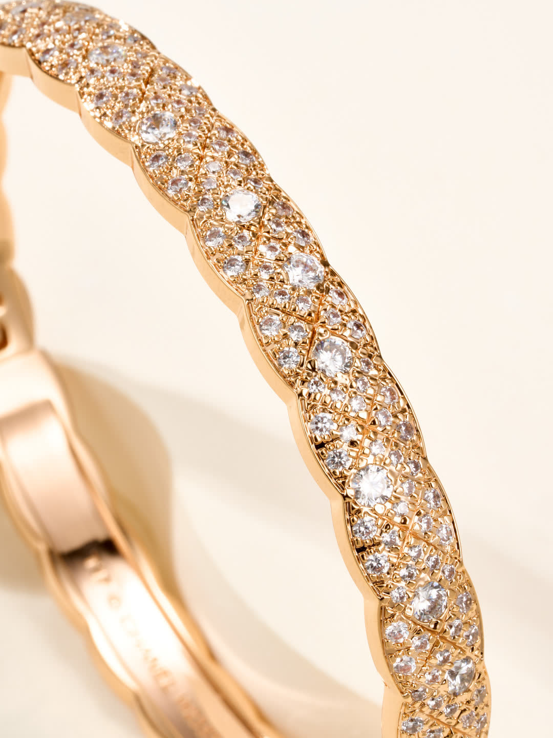 Chanel Elegant Twisted Diamond Bangle Bracelet Chanel Elegant Twisted Diamond Bangle Bracelet