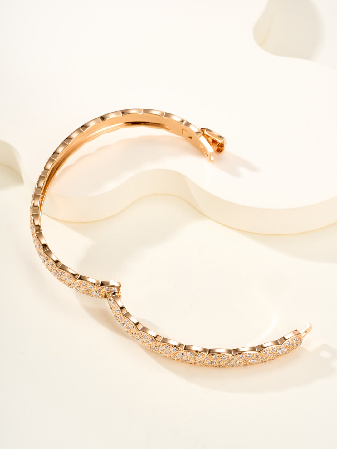 Chanel Elegant Twisted Diamond Bangle Bracelet Chanel Elegant Twisted Diamond Bangle Bracelet