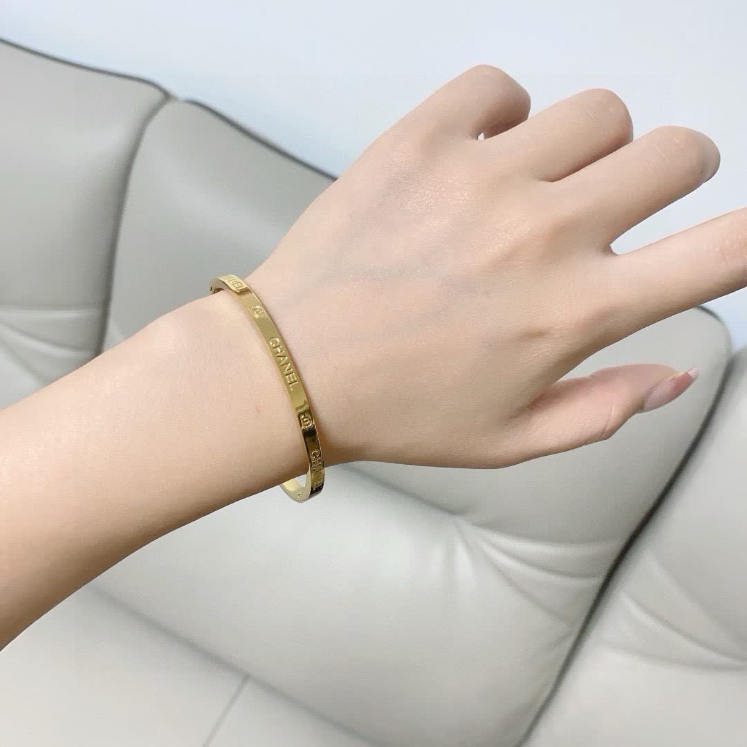 Chanel Classic Logo Bangles Set