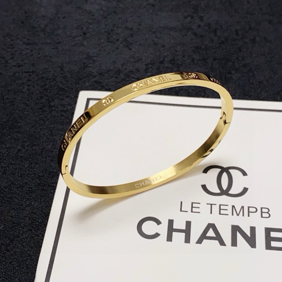 Chanel Classic Logo Bangles Set