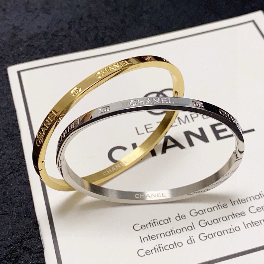 Chanel Classic Logo Bangles Set