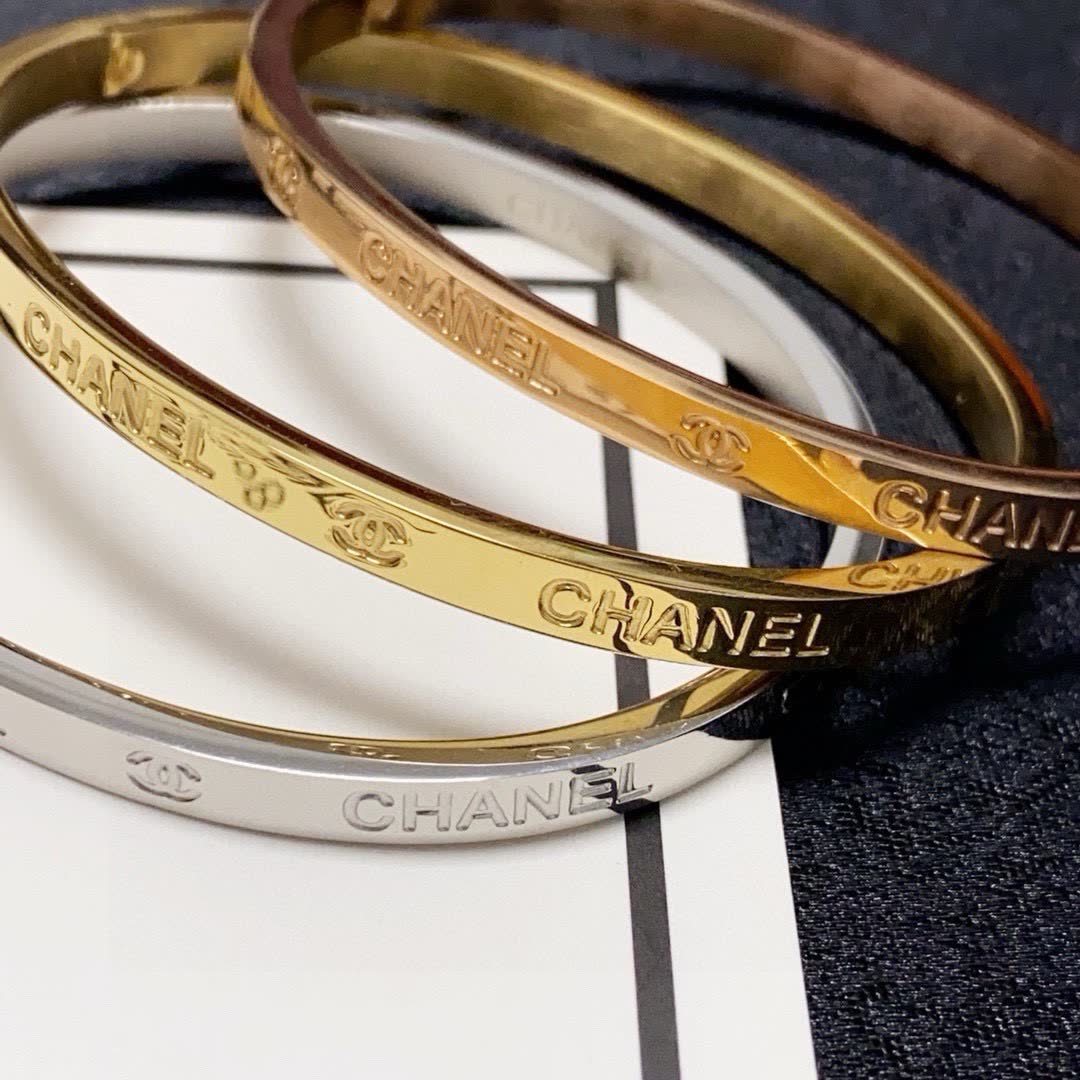 Chanel Classic Logo Bangles Set