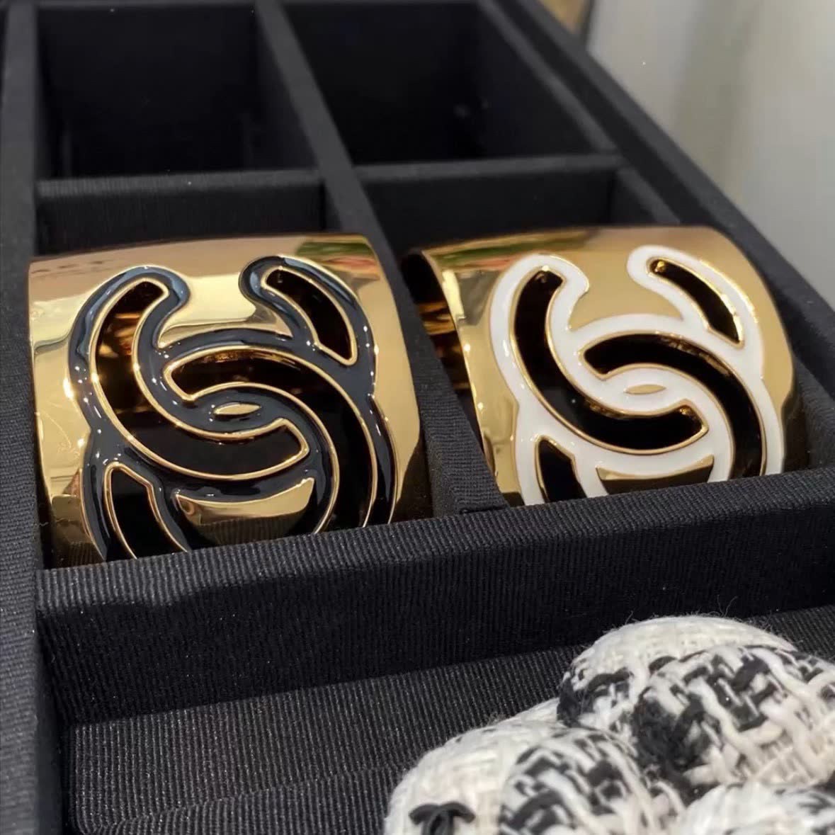 Chanel CC Logo Cuff Bracelet